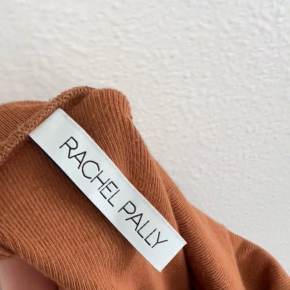 Rachel Pally Luxe Rib Eloise Turtleneck Bodysuit In Brass L - Picture 10 of 11